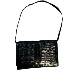 Vintage 70’s Authentic Black EELSKIN shoulder bag/clutch